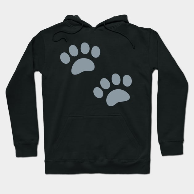 Animal Footprints Sillhouette Emoticon Hoodie by AnotherOne